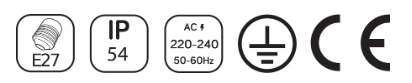 Runde Wandleuchte aus Glas und Kunststoff HR60771