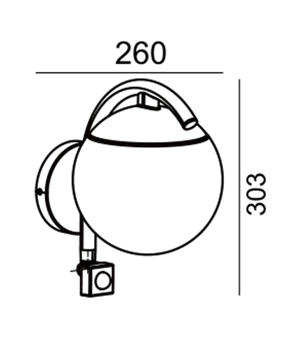 Parrot Bend Runde Induktionswandleuchte aus Glas HR60671S Parrot Bend Runde Induktionswandleuchte aus Glas HR60671S