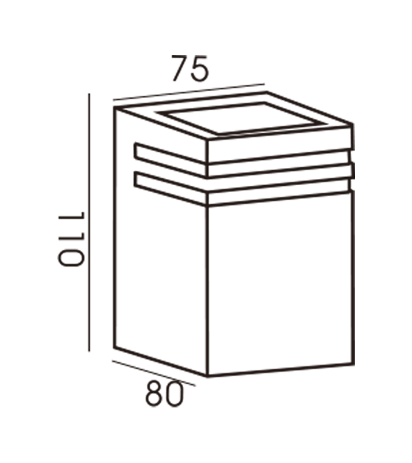 75 Quadratische dekorative transparente Einweg-Wandleuchte HR60237 75 Quadratische dekorative transparente Einweg-Wandleuchte HR60237