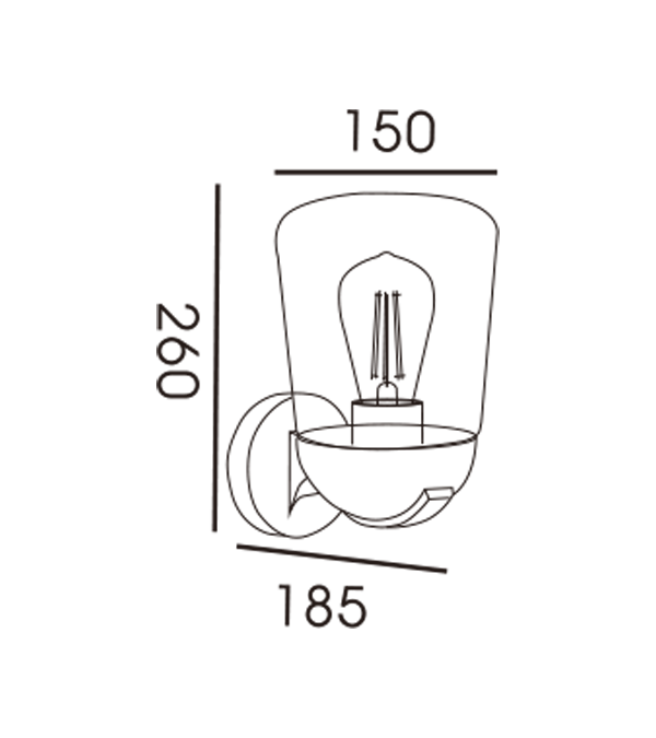 Induktionswandleuchte mit flacher Glasabdeckung HR60112S Induktionswandleuchte mit flacher Glasabdeckung HR60112S