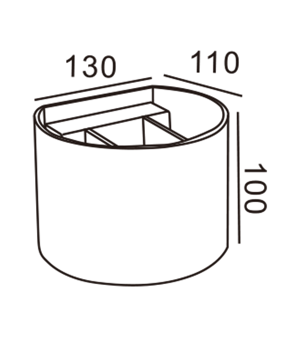 130 Semi Circle Zwei-Wege-Dimm-Wandleuchte HR60431-G9 130 Semi Circle Zwei-Wege-Dimm-Wandleuchte HR60431-G9