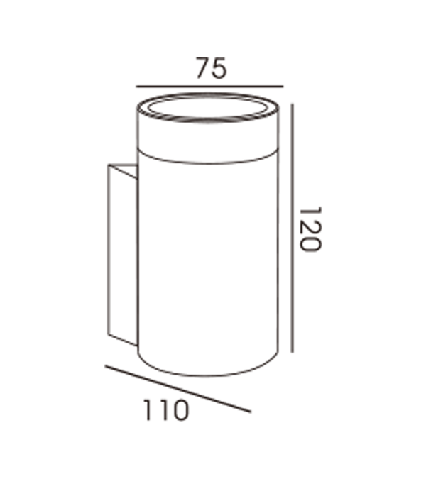 60 Einweg-Wandleuchte aus Aluminiumrohr (AK-Spezialsockel) HR60253 60 Einweg-Wandleuchte aus Aluminiumrohr (AK-Spezialsockel) HR60253