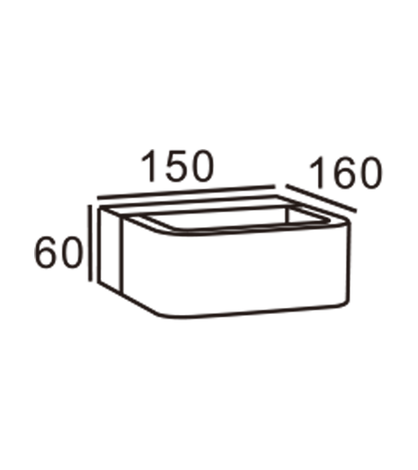 150 abgerundete Eckwandleuchte HR60071 150 abgerundete Eckwandleuchte HR60071