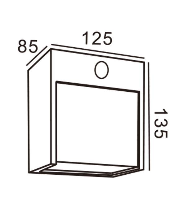 125 Quadratische Induktionswandleuchte HR60421S 125 Quadratische Induktionswandleuchte HR60421S