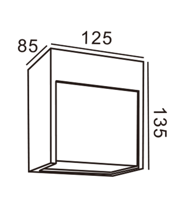 125 Quadratische Wandleuchte HR60421 125 Quadratische Wandleuchte HR60421