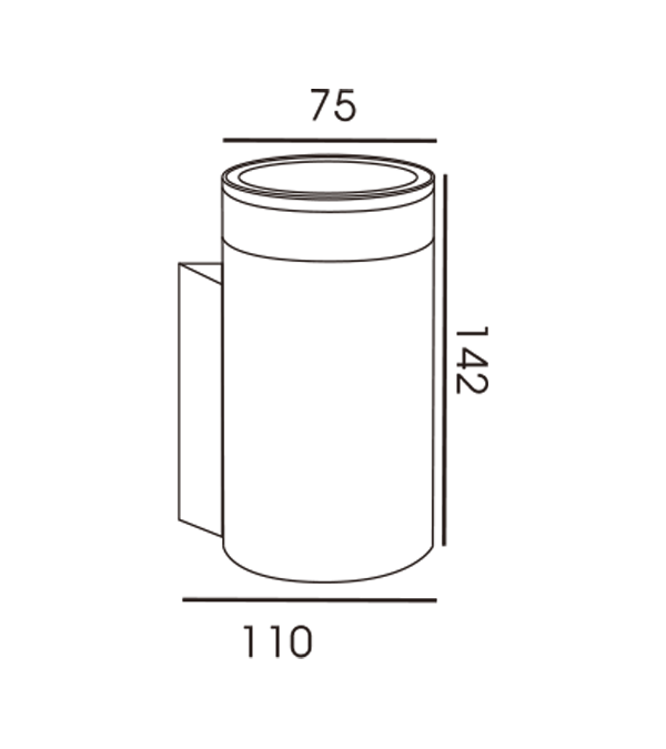 75 Rohr-Doppelschicht-Einzelkopf-PAMM-Abdeckungs-Wandleuchte HR60277 75 Rohr-Doppelschicht-Einzelkopf-PAMM-Abdeckungs-Wandleuchte HR60277