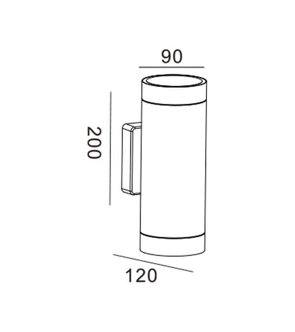 Runde Doppelkopf-Wandleuchte HR60294 Runde Doppelkopf-Wandleuchte HR60294