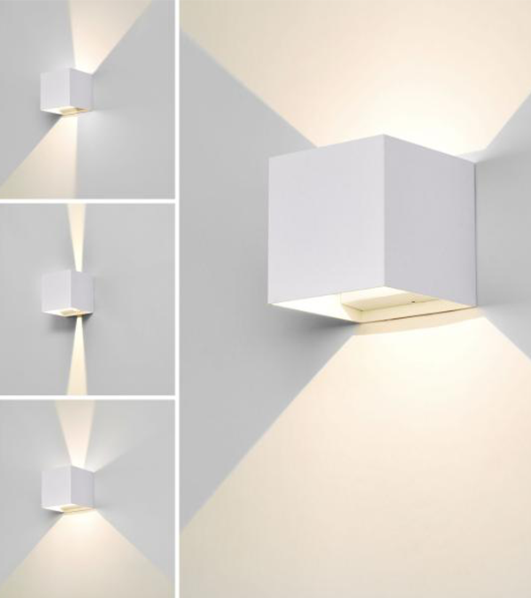 100 quadratische LED-Wandleuchte mit bidirektionaler Dimmung HR60432-LED 100 quadratische LED-Wandleuchte mit bidirektionaler Dimmung HR60432-LED