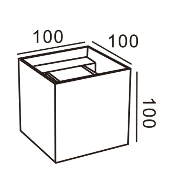 100 quadratische, bidirektional dimmbare Wandleuchte HR60432-G9 100 quadratische, bidirektional dimmbare Wandleuchte HR60432-G9