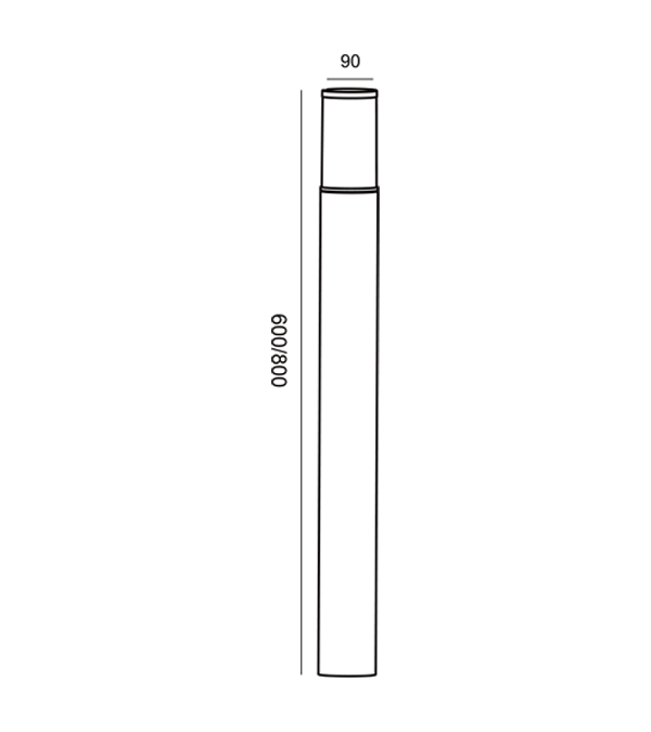 LED-Gartenleuchte mit kleiner Taille HR60733-600 LED-Gartenleuchte mit kleiner Taille HR60733-600