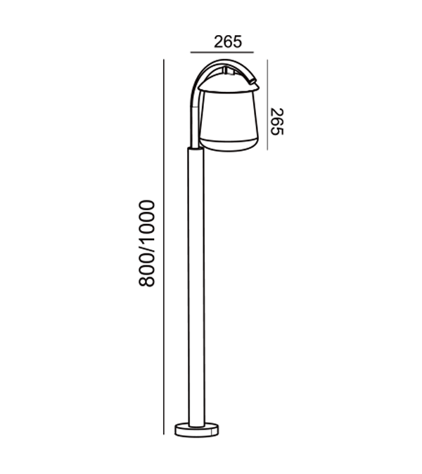 Parrot Flat Top Glas-Gartenleuchte HR60701-800 Parrot Flat Top Glas-Gartenleuchte HR60701-800