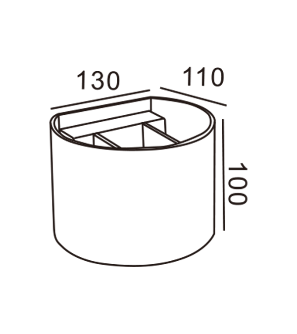 100 runde LED-Wandleuchte mit bidirektionaler Dimmung HR60431-LED 100 runde LED-Wandleuchte mit bidirektionaler Dimmung HR60431-LED